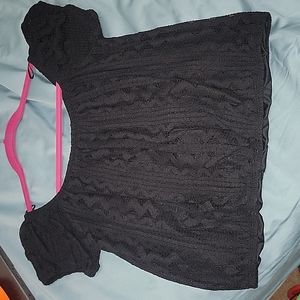 Black lace Crop top